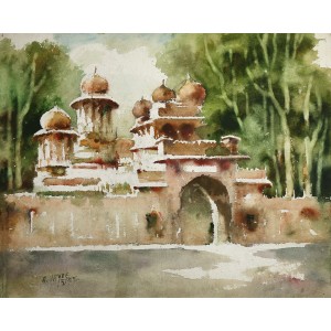 Abdul Hayee, 20 x 26 inch, Watercolor on Paper, Landscape Paintings, AC-AHY-036